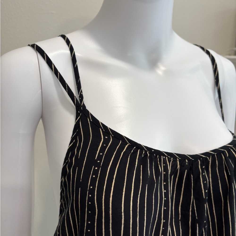 UO silence + noise Striped Wide Leg Cropped Overall Jumpsuit Size M Strappy Tank - Picture 4 of 16